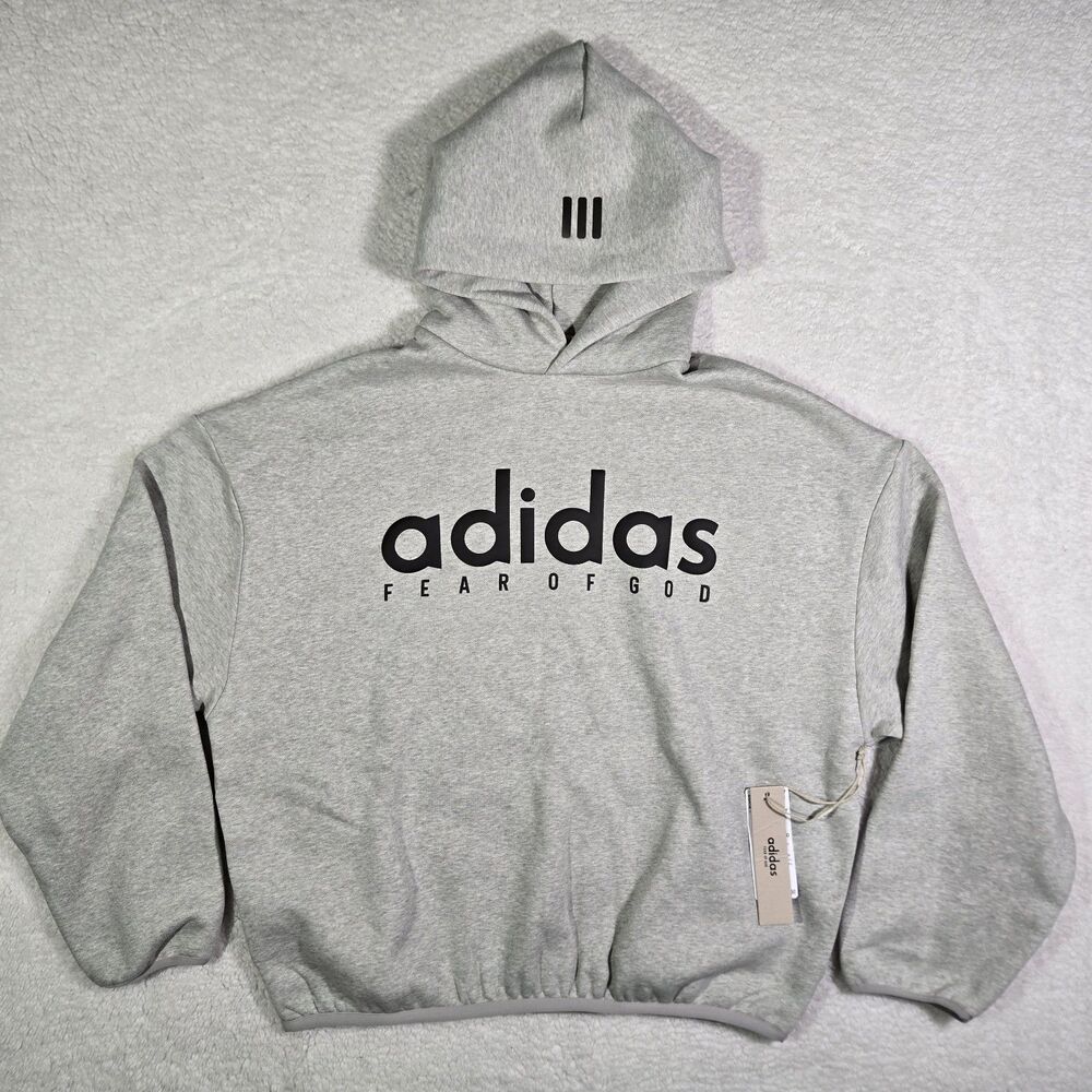 Adidas x Fear Of God Athletics Hoodie Grey Heather JZ7367 Mens Small OVERSIZED
